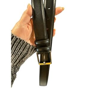 Roundtree & Yorke Full Grain Leather Dress Belt‎ Black Size 50/125